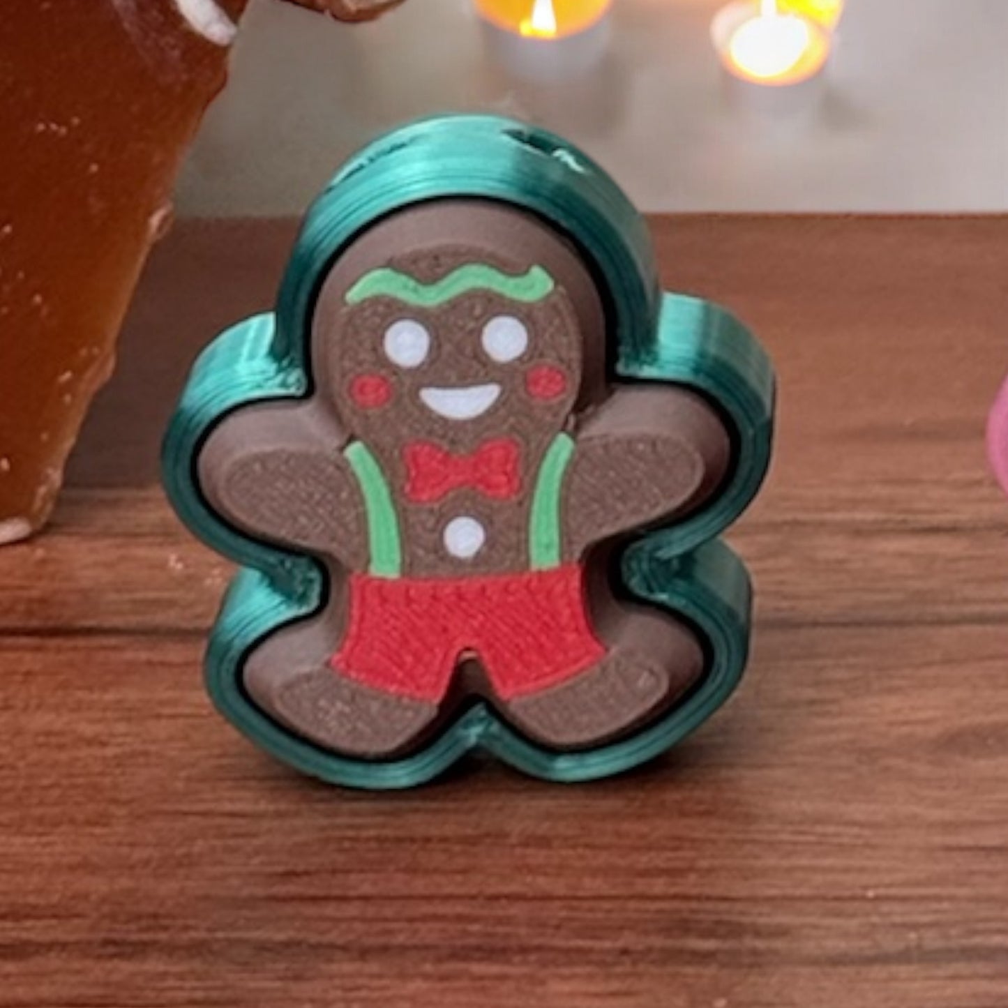 Gingerbread Clicker/Fidget Keychain