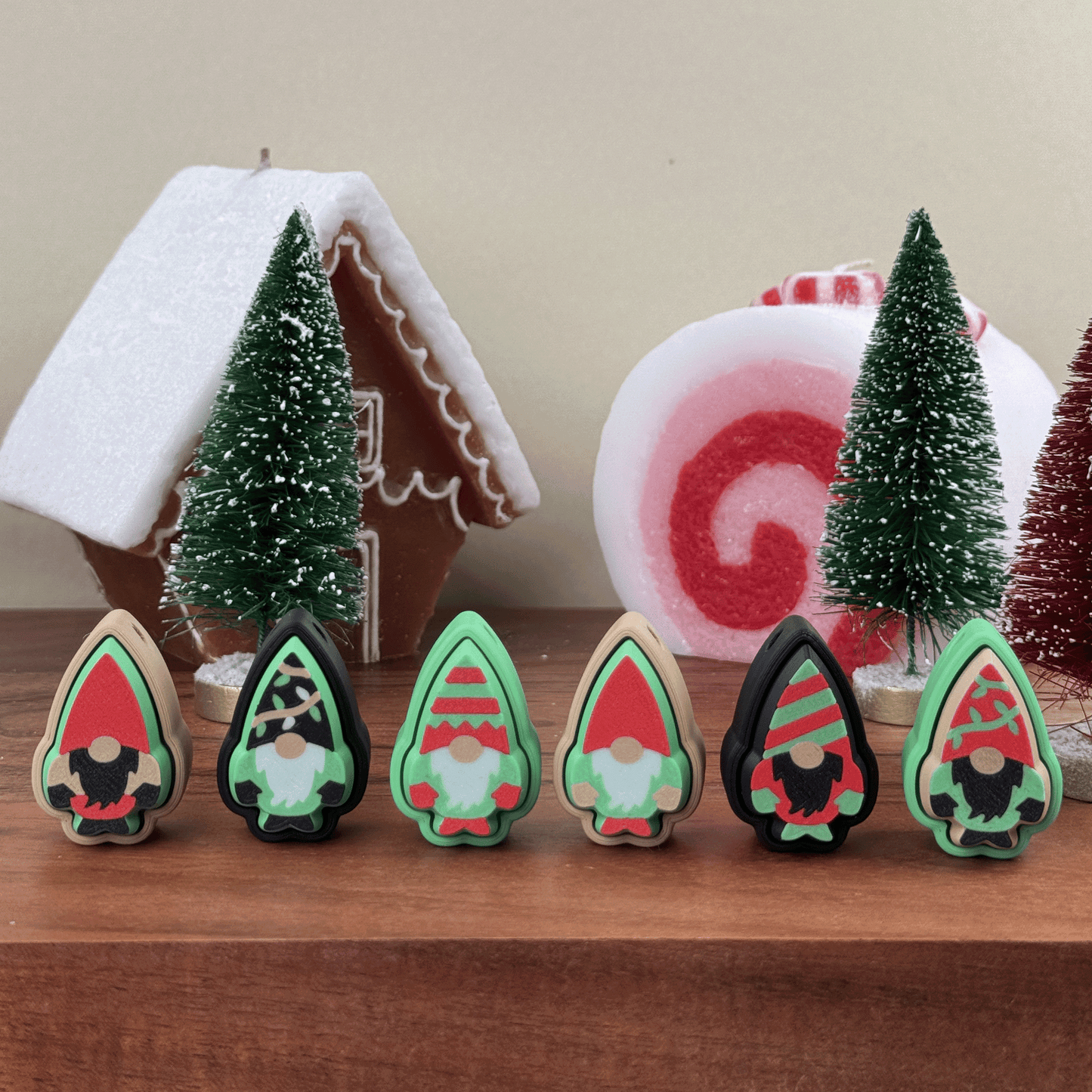 Gnome Keychain Fidget Clickers