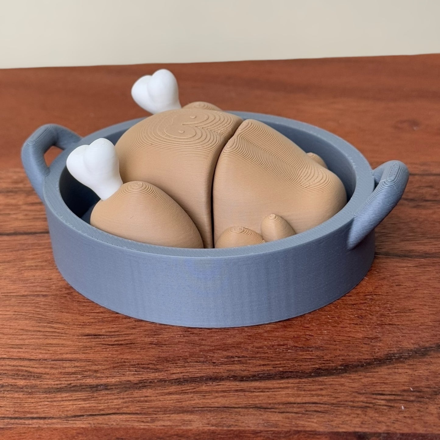 Turkey in Roasting Pan Articulating Cute Characters