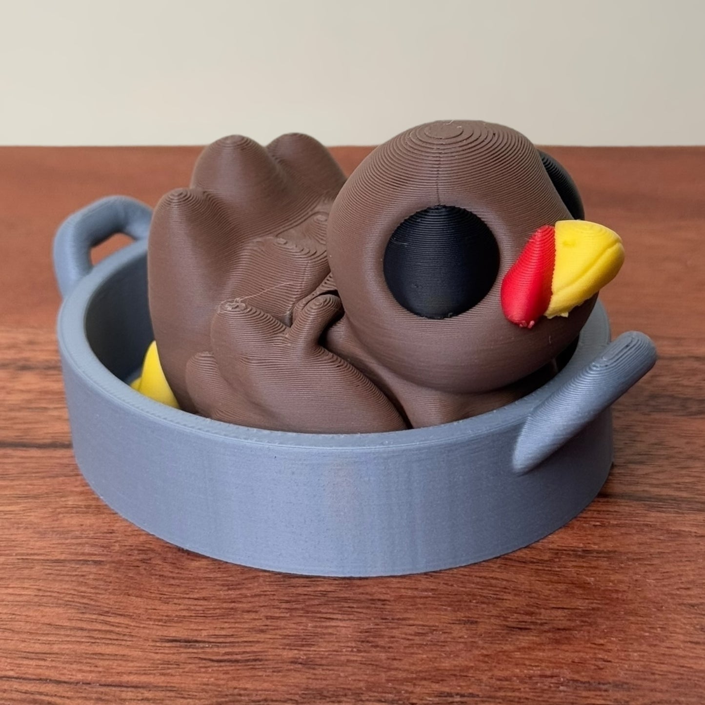 Turkey in Roasting Pan Articulating Cute Characters
