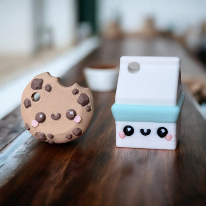 Milk and Cookies Keychain – The Sweetest Little Duo! Great Unique Gift.