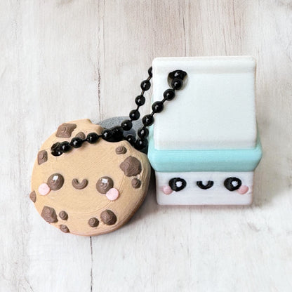 Milk and Cookies Keychain – The Sweetest Little Duo! Great Unique Gift.