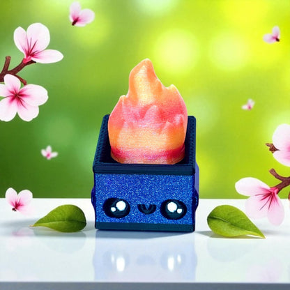 Lil’ Burnie - Dumpster Fire Fidget Clickers Decor Sparkly
